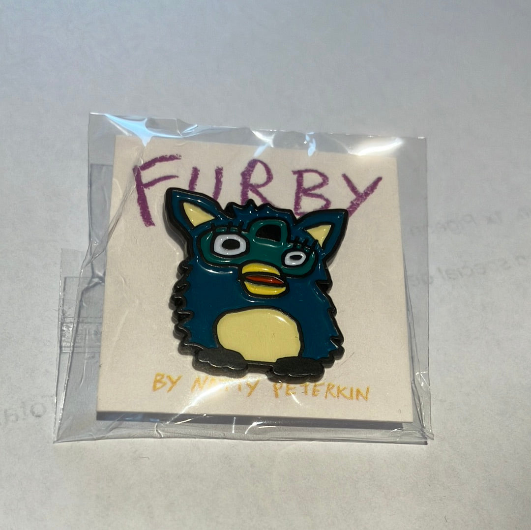 Badge - Furby pin by Natty Peterkin