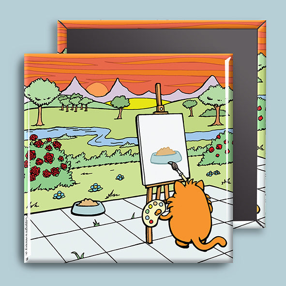 Magnet - 100286 Cat Artist