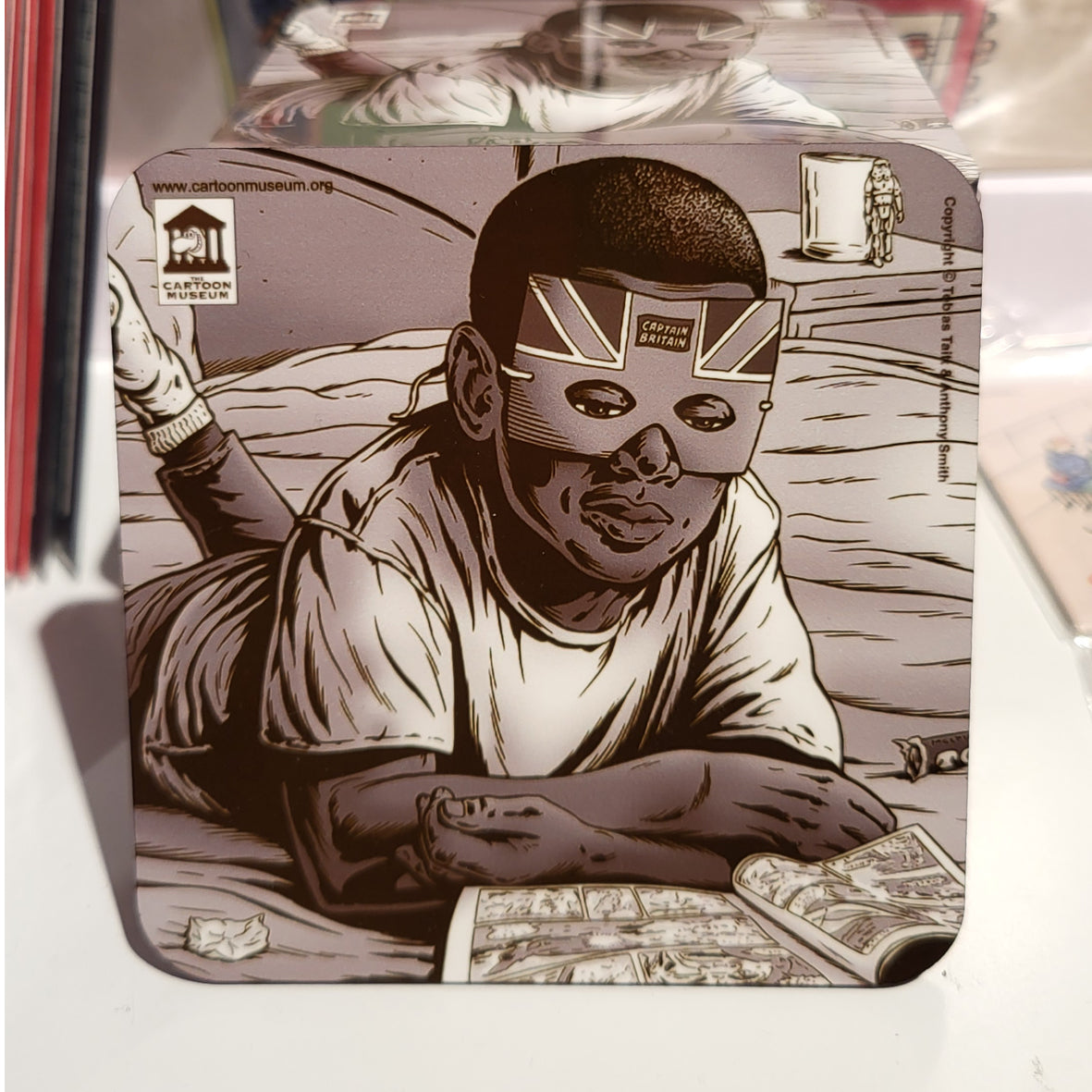 Coaster - BLACK Captain Britain