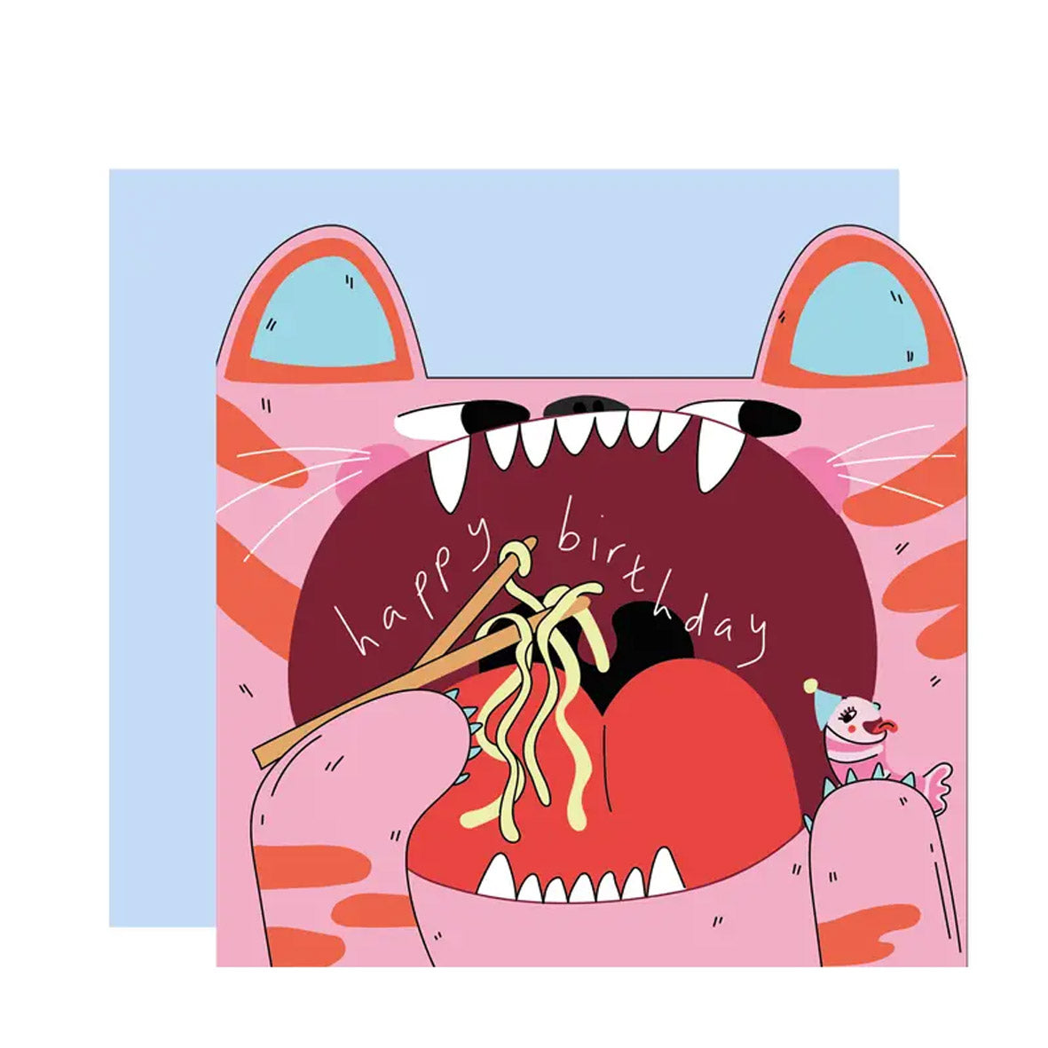 Card - Cat Eats Noodles