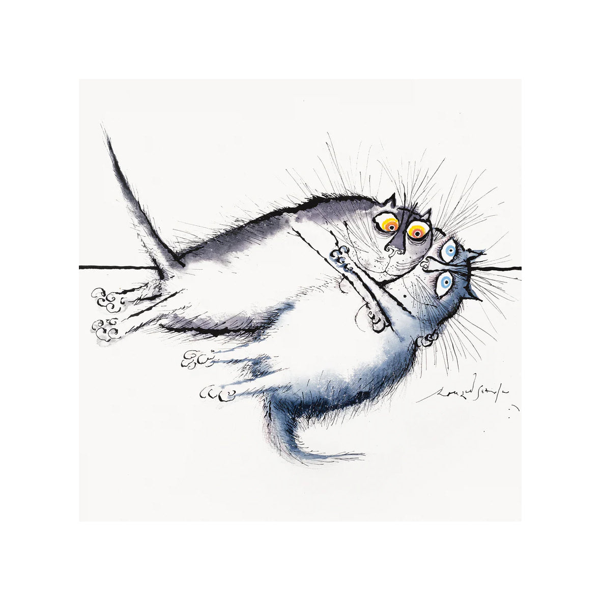 Card - CCRS5291 Two cats discover that love is a many-splendoured thing