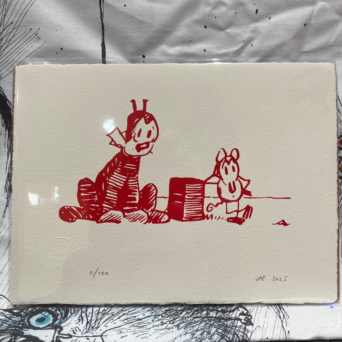 Print - Comic Art Krazy Kat and Ignatz the Mouse in the Desert