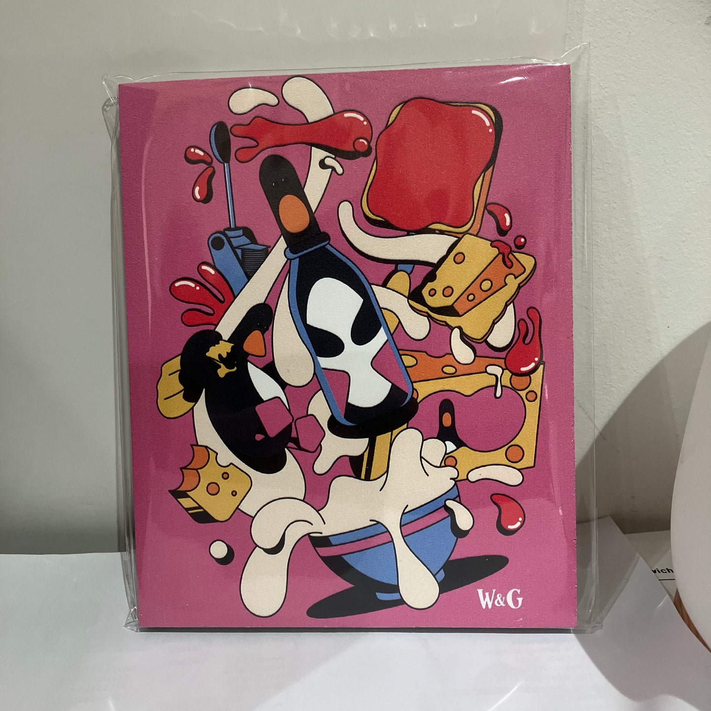 Plaque - Feathers Pink Jam