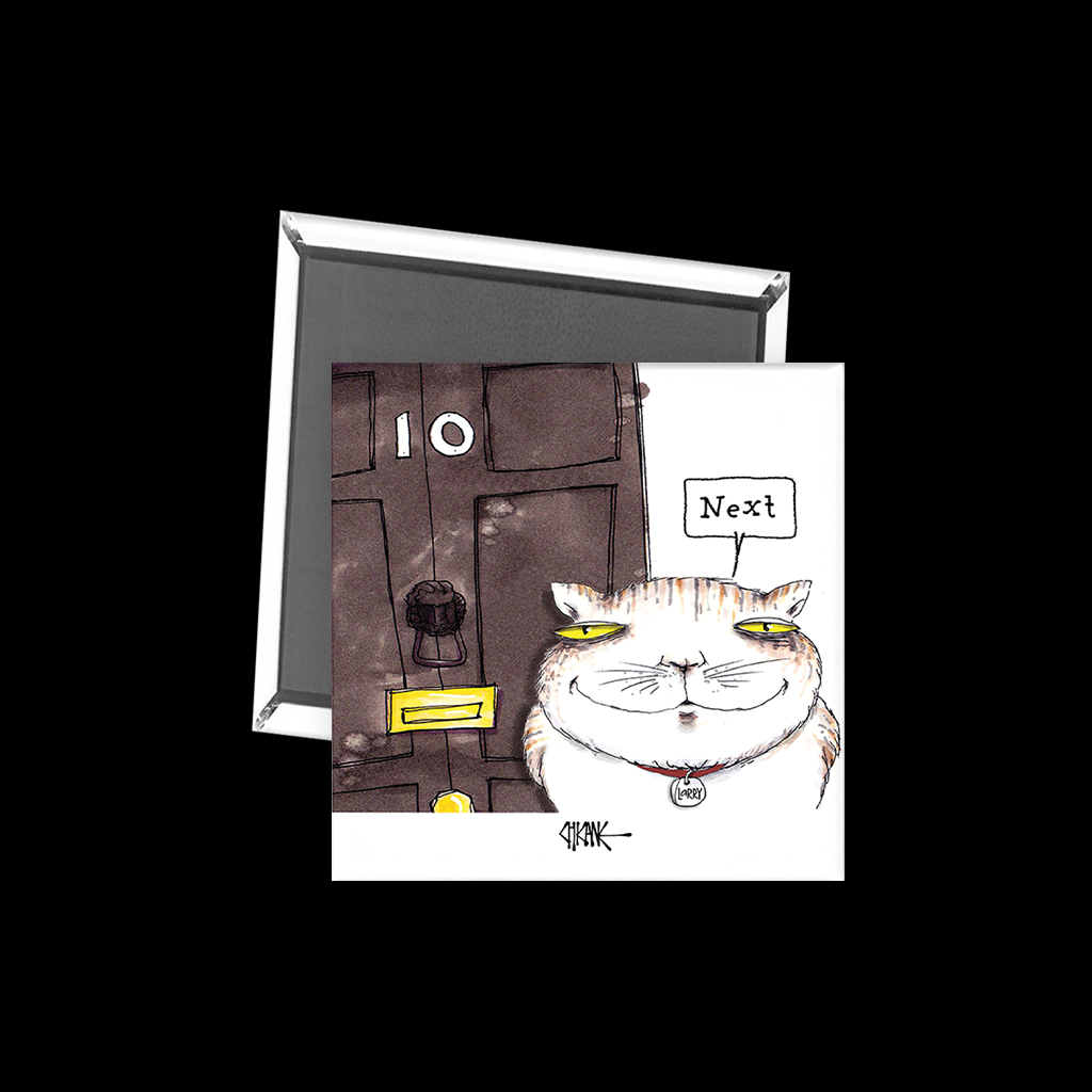 Magnet - CARM056MAGSQ Next by Mark Winter Larry the Cat
