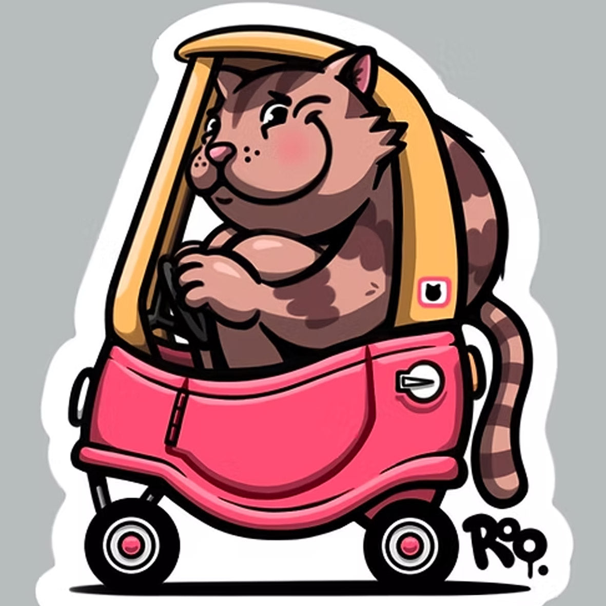 Magnet - Cat in a Car