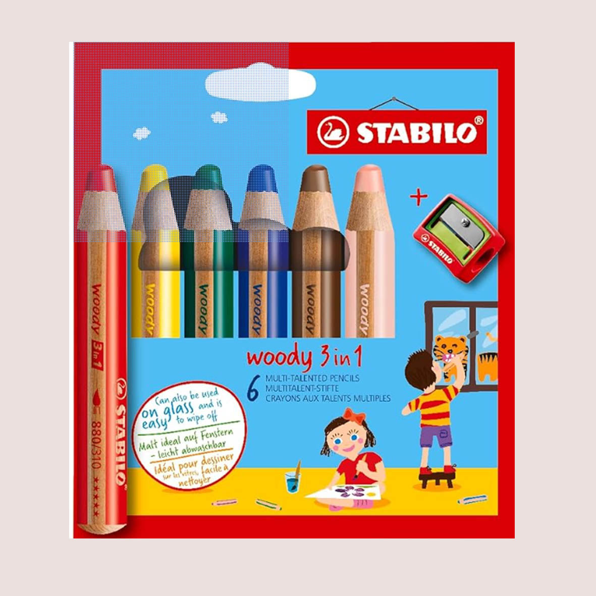 Art materials - Stabilo Woody 3 in 1 multi talented pencils with sharpener