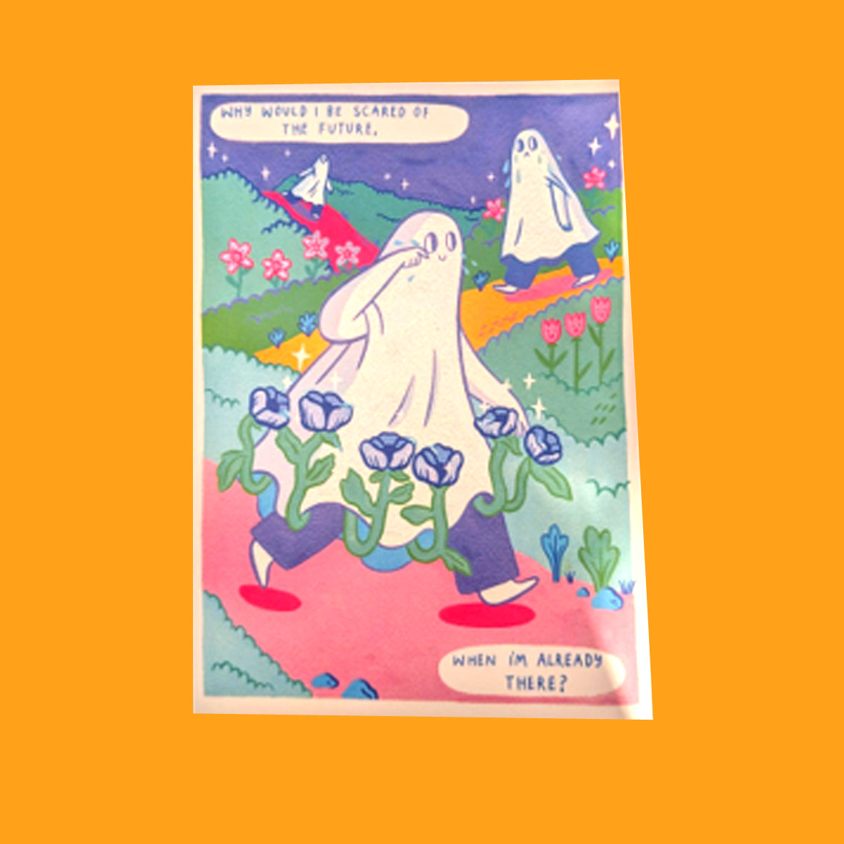 Postcard - Sad Ghost Club Why Would I Be Scared of the Future