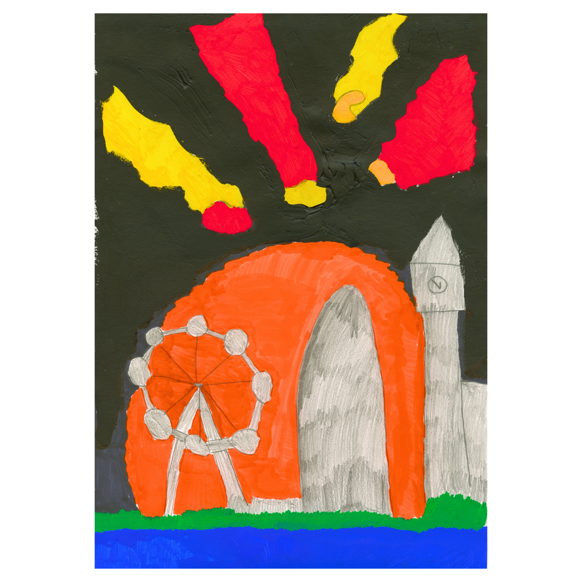 Print - Evan Bond Print 2 London with Meteors