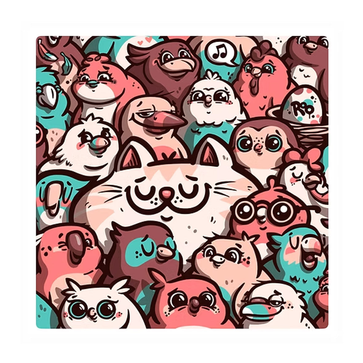 Print - Cat amongst the Birdies