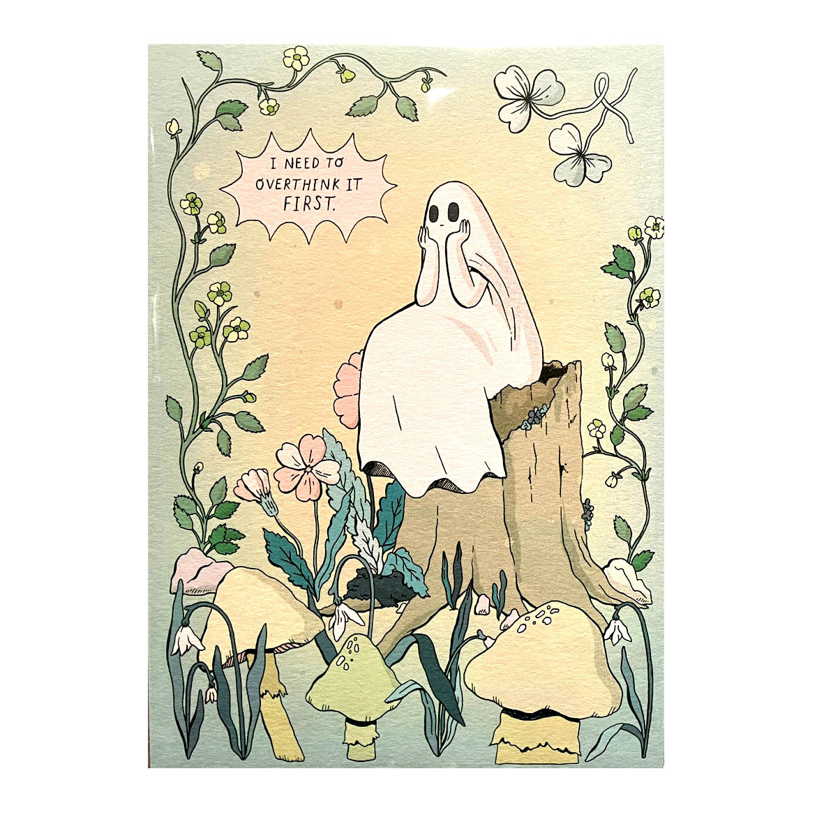 Print - Sad Ghost Club A5 I Need To Overthink it First