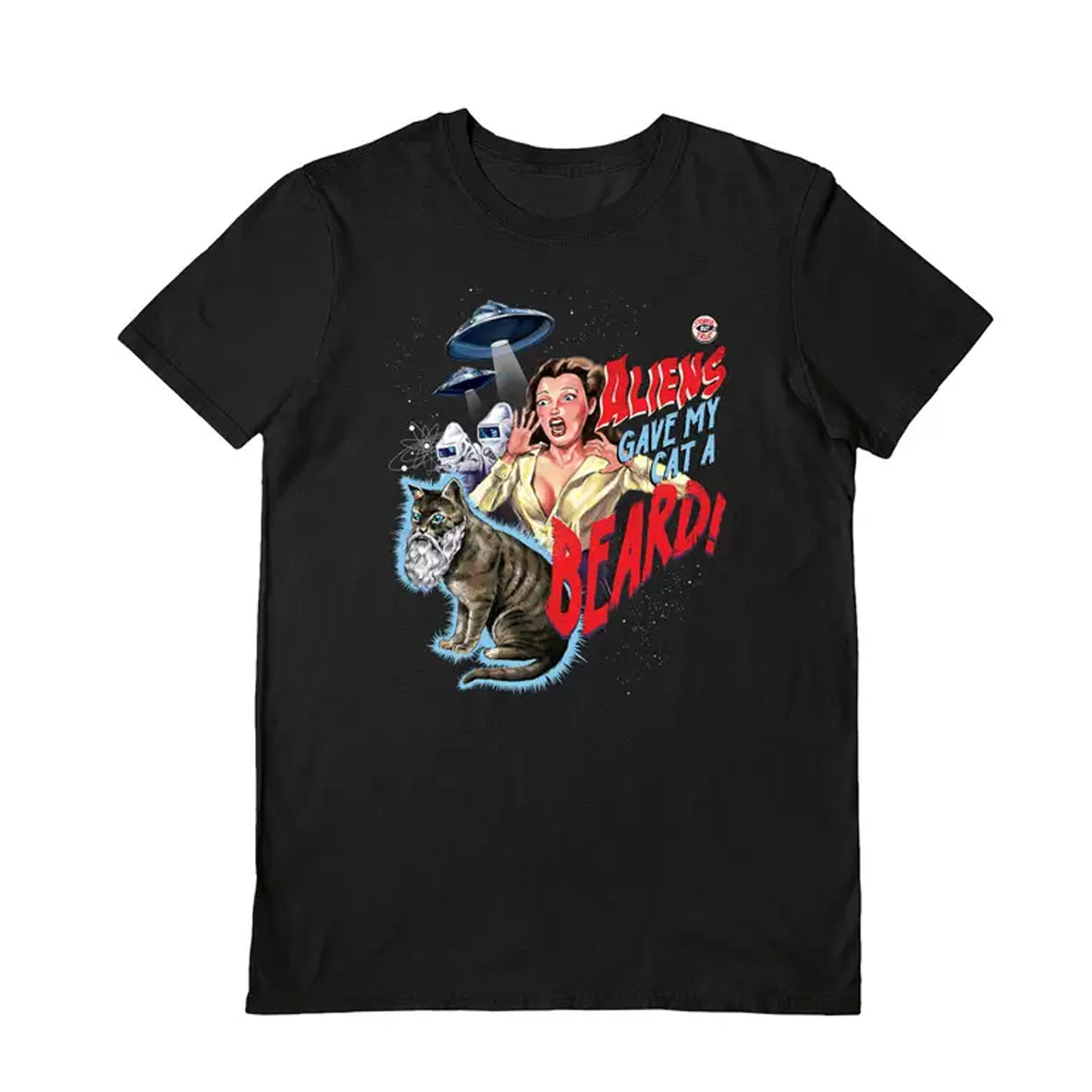 T-Shirt - Steven Rhodes Aliens Gave My Cat a Beard