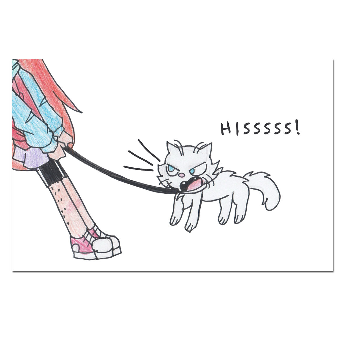 Tea towel - CARM057TTBELLY Aoki Cat