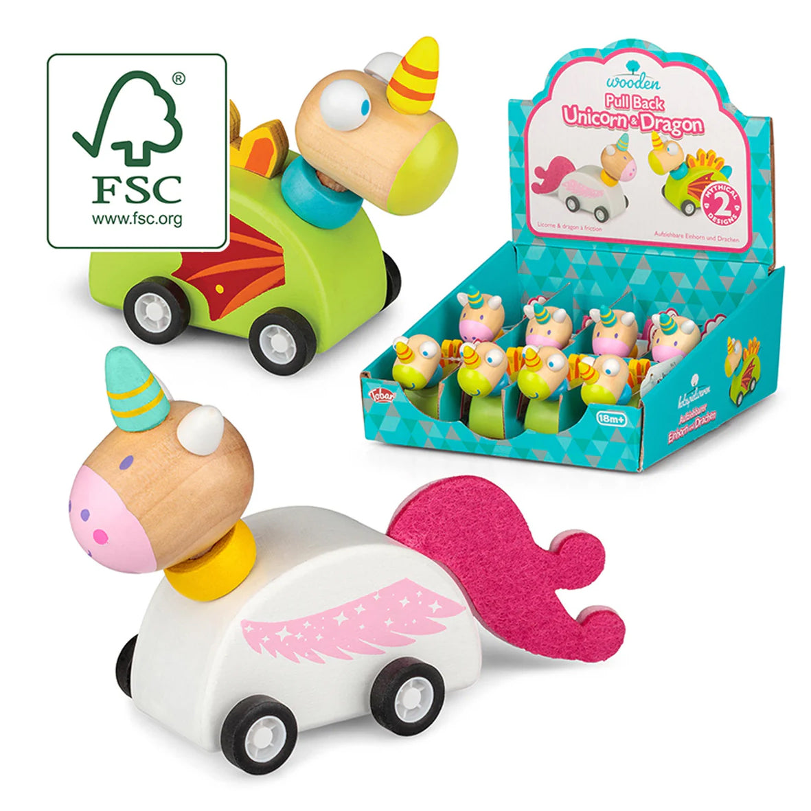 Toy - 3193FSC Pull back unicorn or dragon