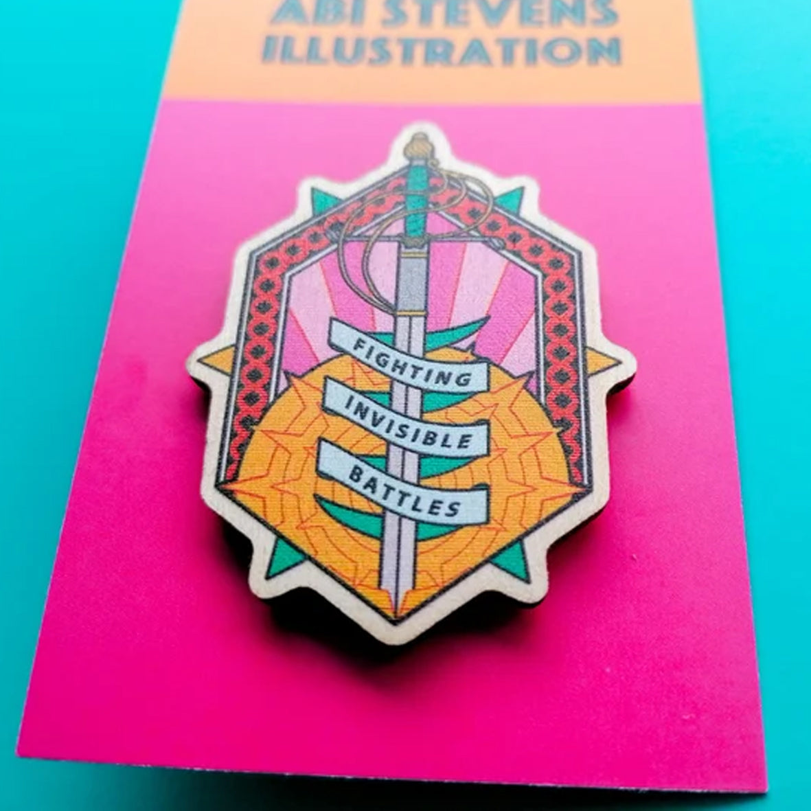 Badge - Abi Stevens Fighting Invisible Battles