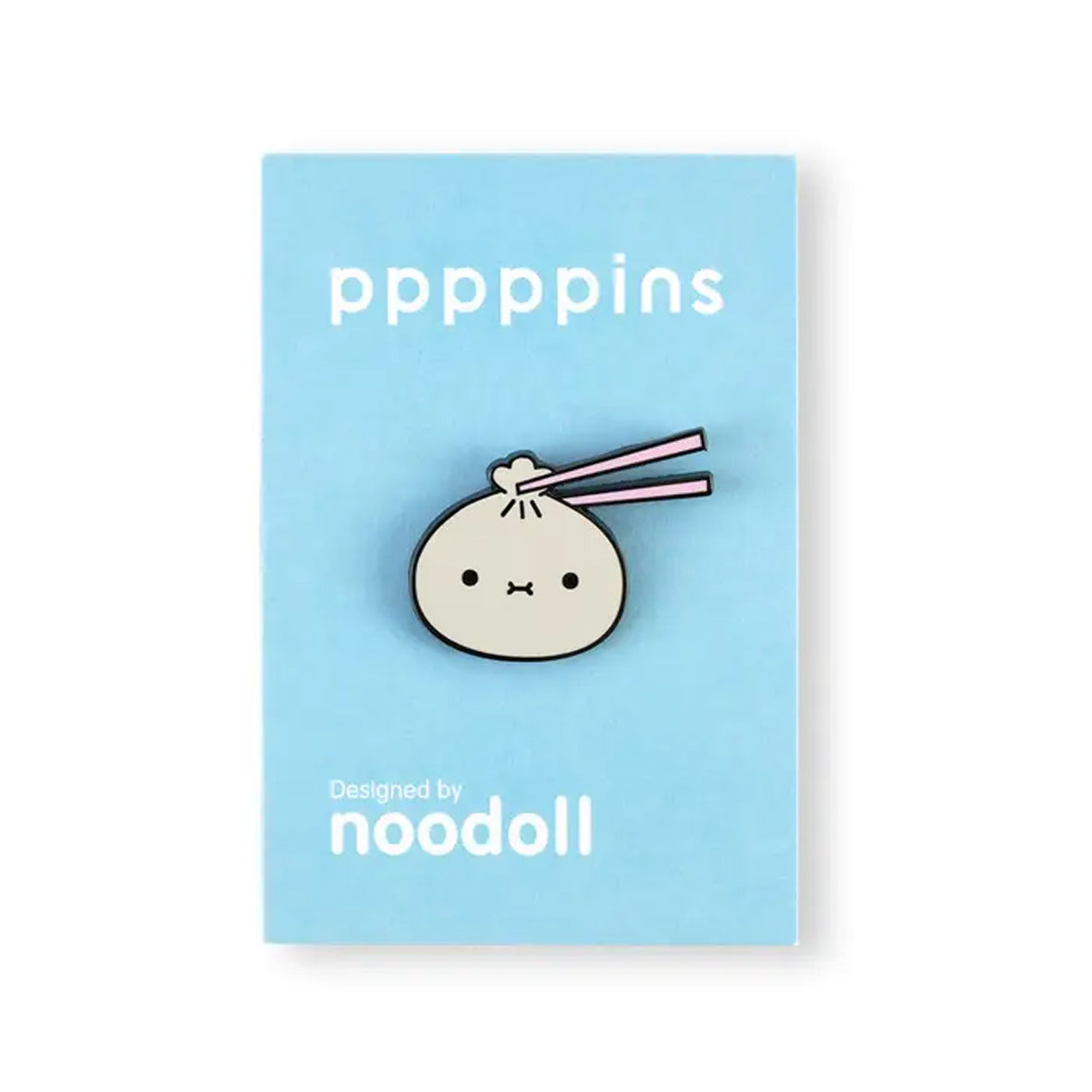 Badge - 992652 Noodoll Pppppins Ricebao Bao with Chopsticks Hard Enamel Pin