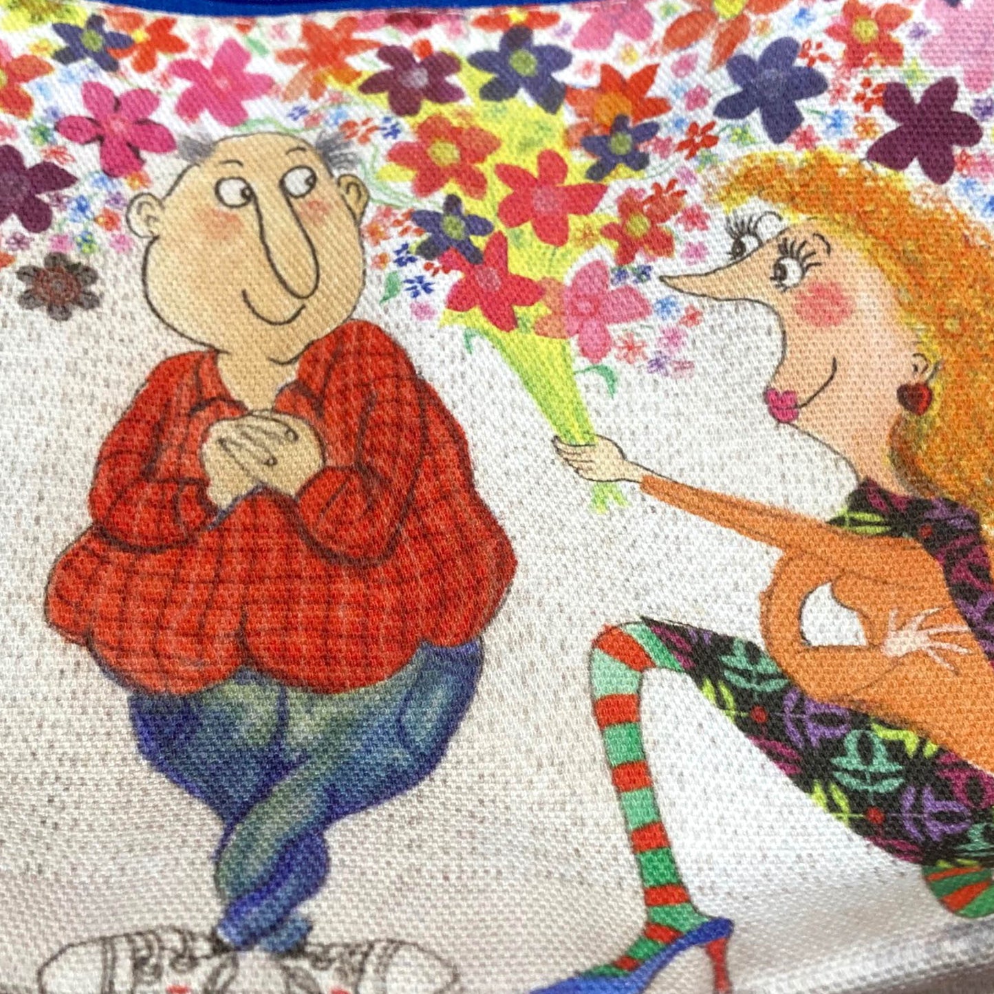 Homeware - Zip up bag Love in the Rain Ros Asquith