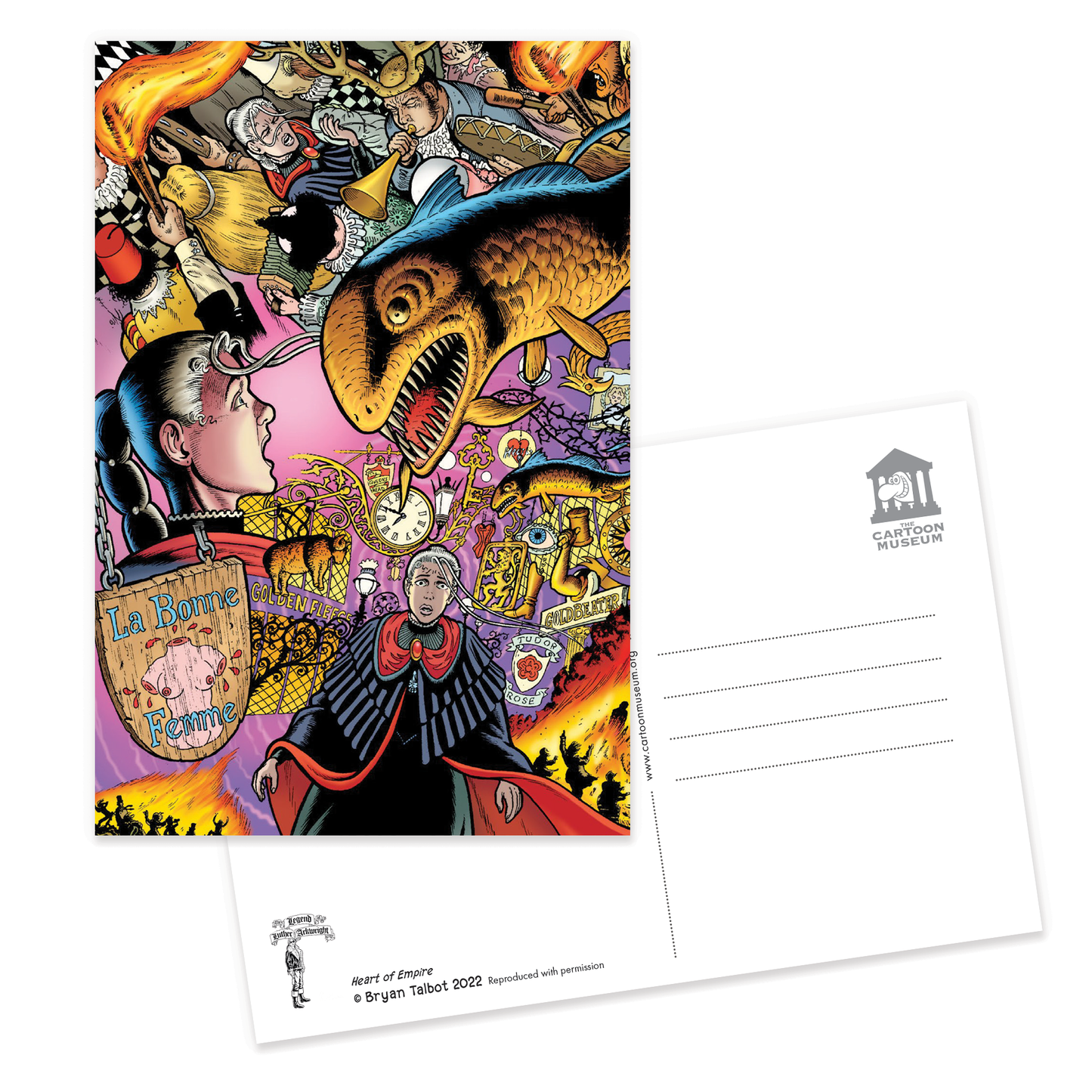 Postcard - CARM022PC The Adventures of Luther Arkwright Scary Fish