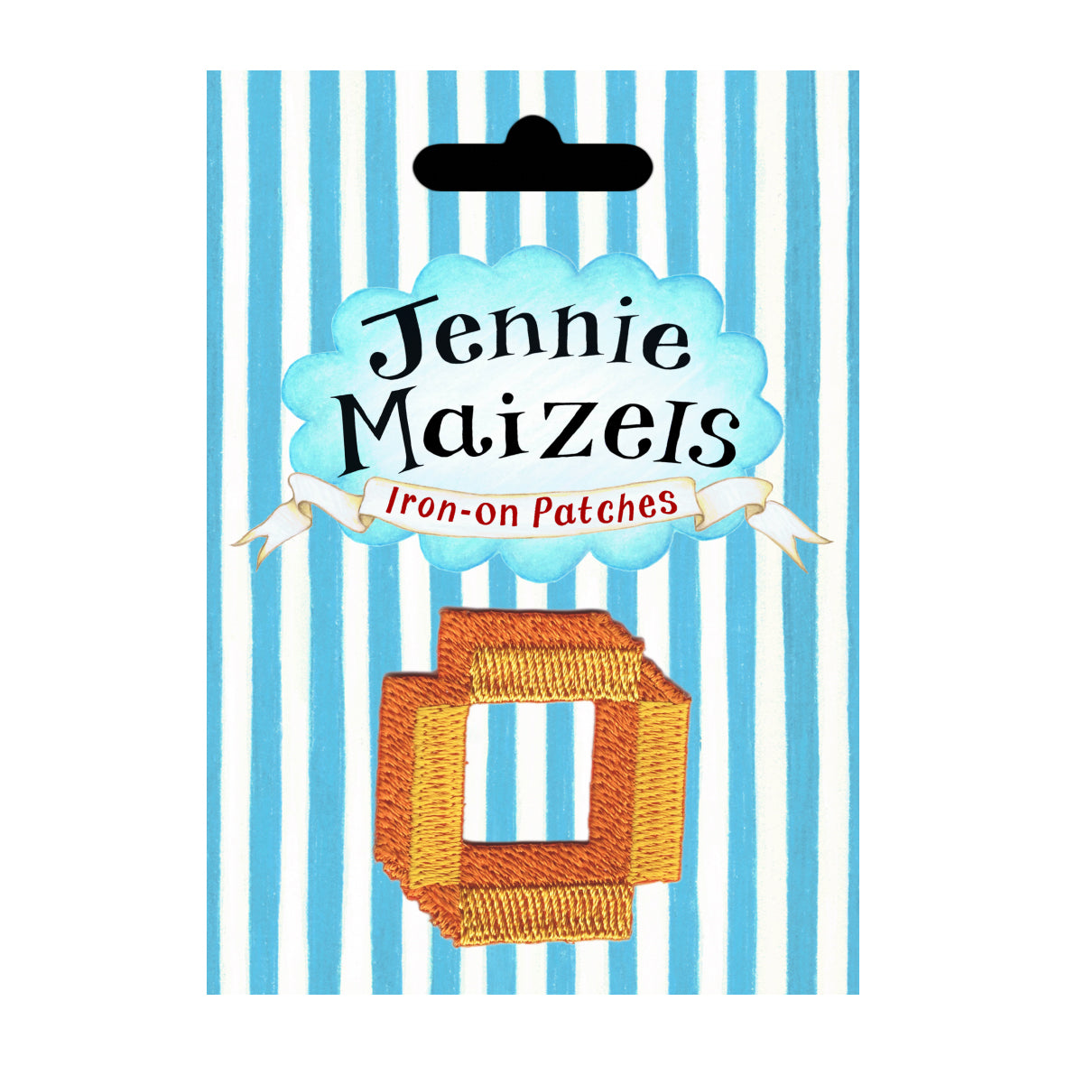 Art materials - Jenny Maizels Iron-on Patches Letter O Orange