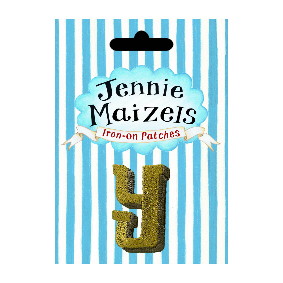 Art materials - Jenny Maizels Iron-on Patches Letter Y Green