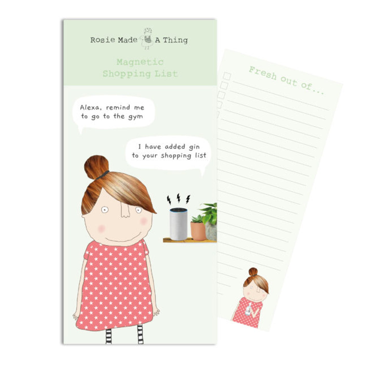 Stationery - MP001 Magnetic Shopping List Alexa Remind me to go to the gym