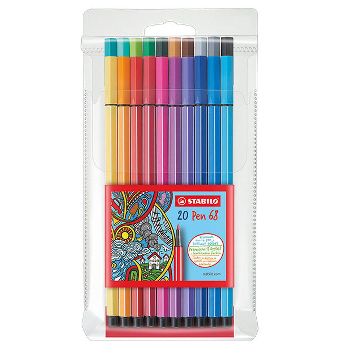 Art materials - Stabilo Pen 68 Pack of 20 6820/PL