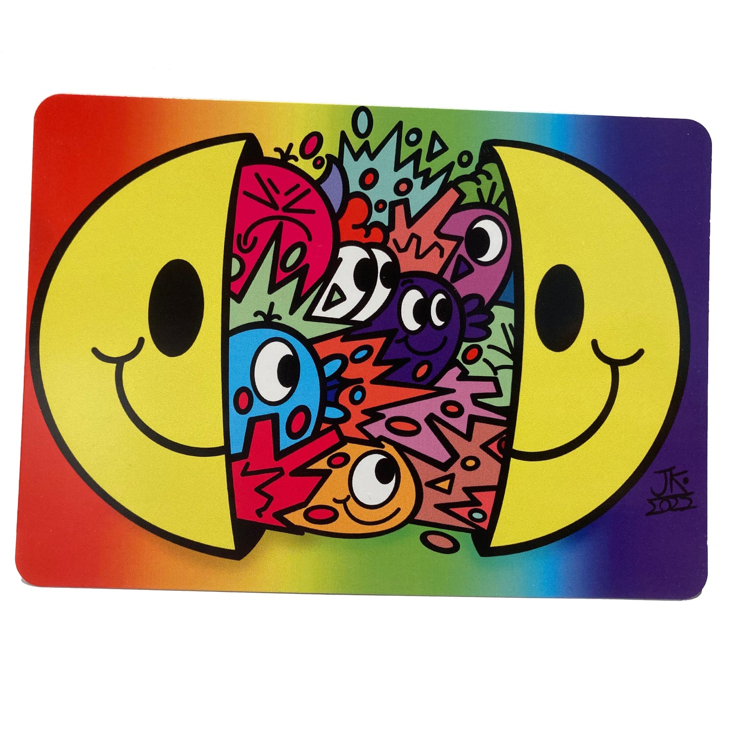 Postcard - Smiley Face Jadoodle