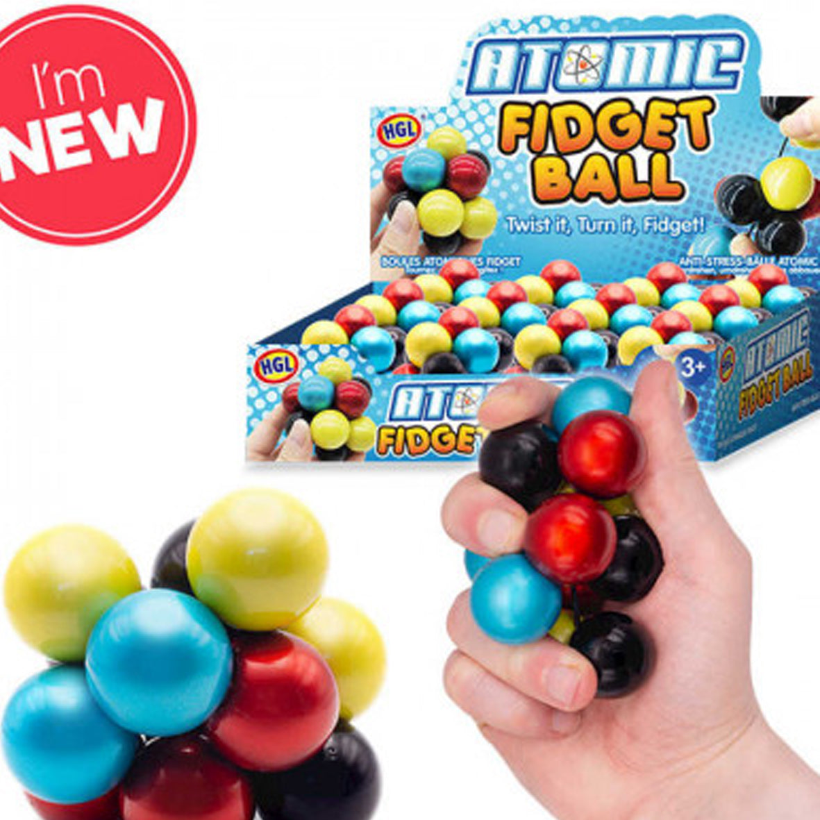 Toy - SV21532 Atomic Fidget toy metallic