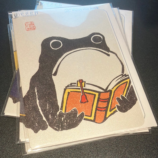 Card - Book Reading Ezen Frog