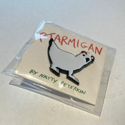Badge - Ptarmigan pin by Natty Peterkin