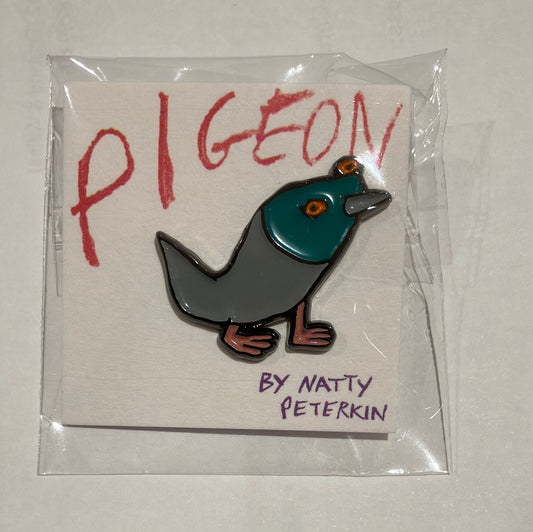 Badge - Pigeon pin by Natty Peterkin