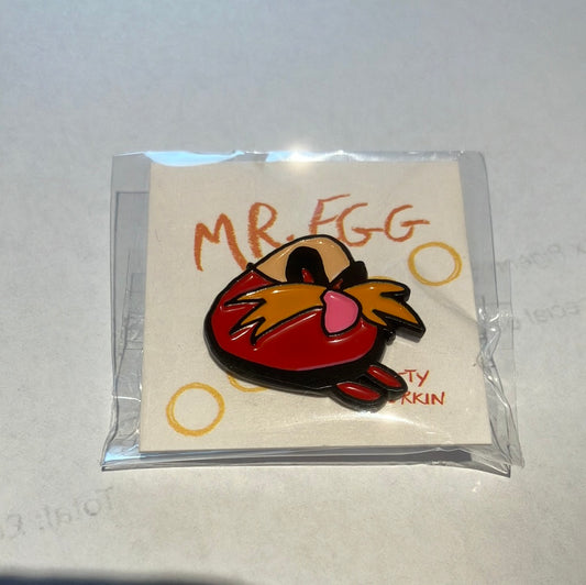 Badge - Mr Egg pin by Natty Peterkin