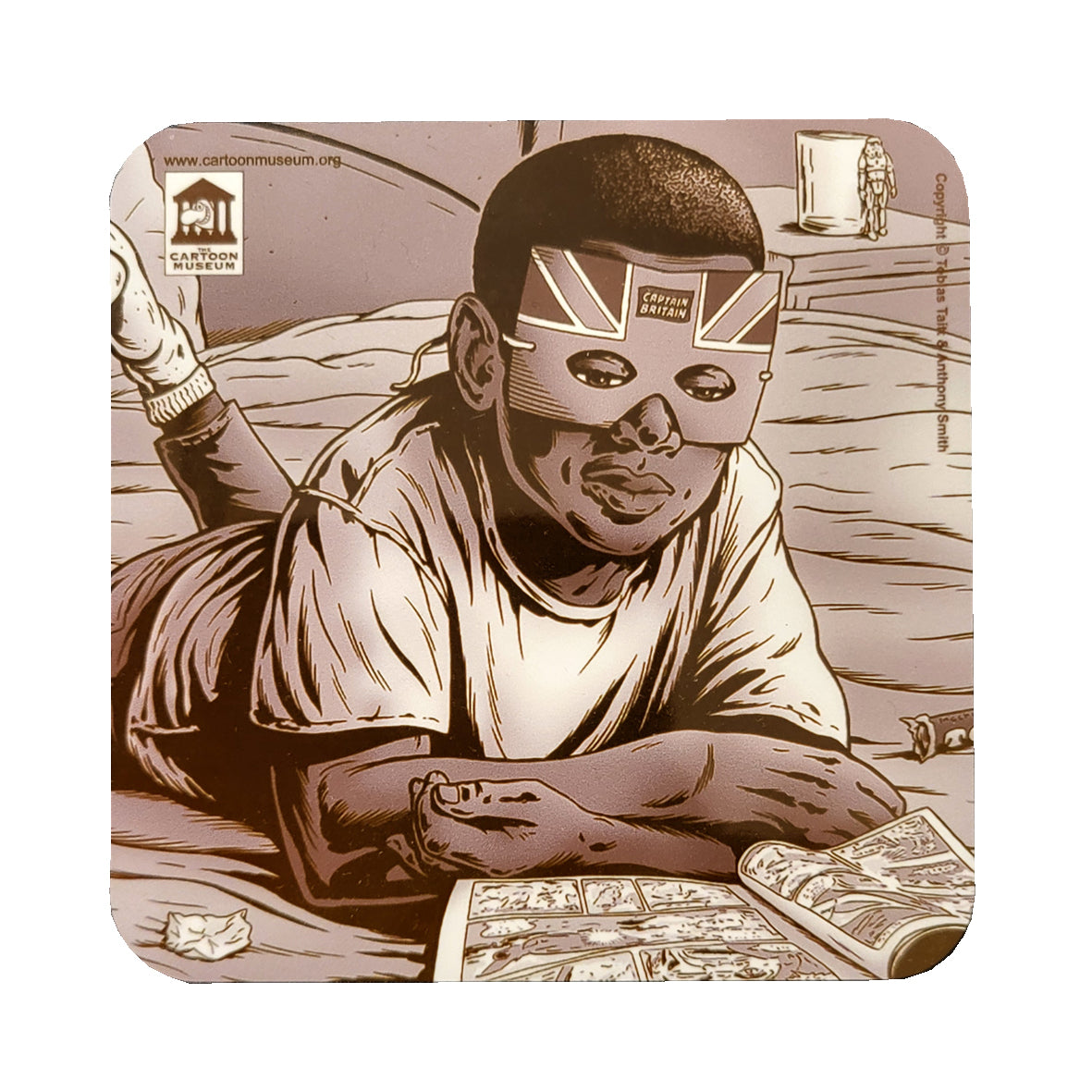 Coaster - BLACK Captain Britain