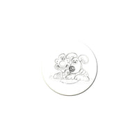 Badge - 32mm Wallace & Gromit and Feathers