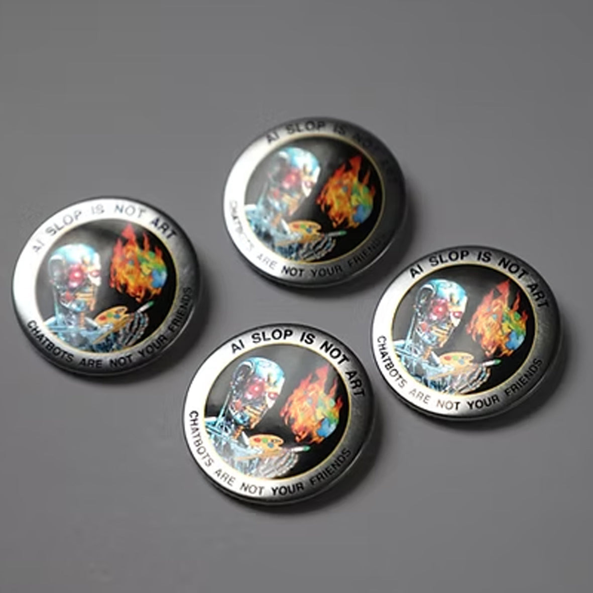 Badge - AI Slop is Not Art Chatbots are not your Friends