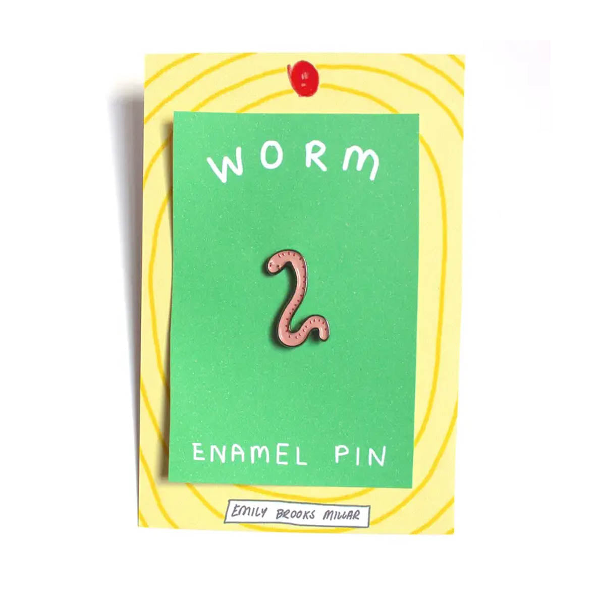 Badge - Worm enamel pin Emily Brooks Millar