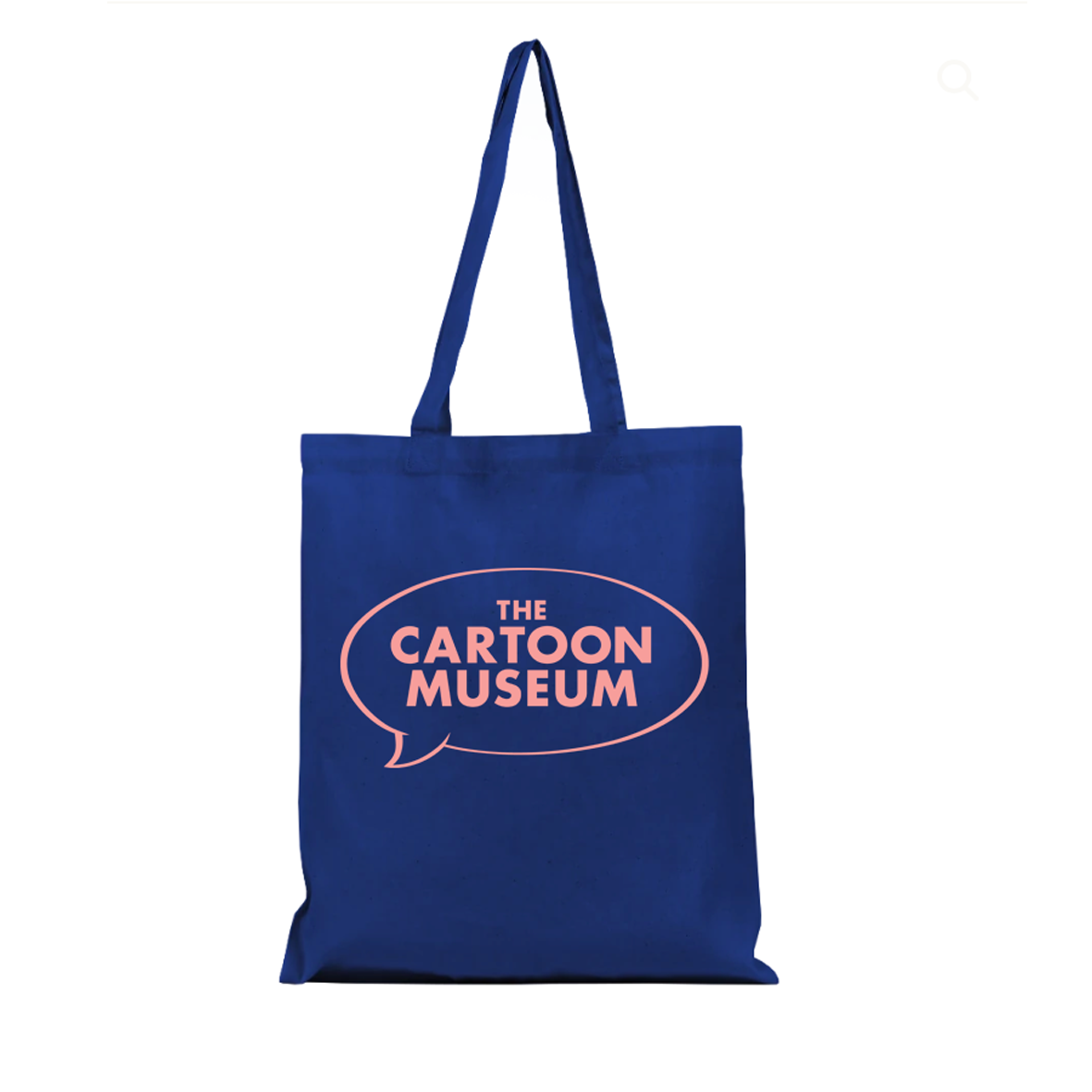 Bag - Cartoon Museum logo pink on blue