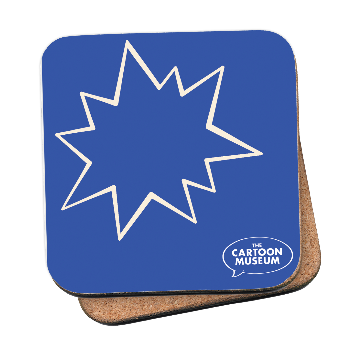Coaster - Cartoon Museum colours and logo