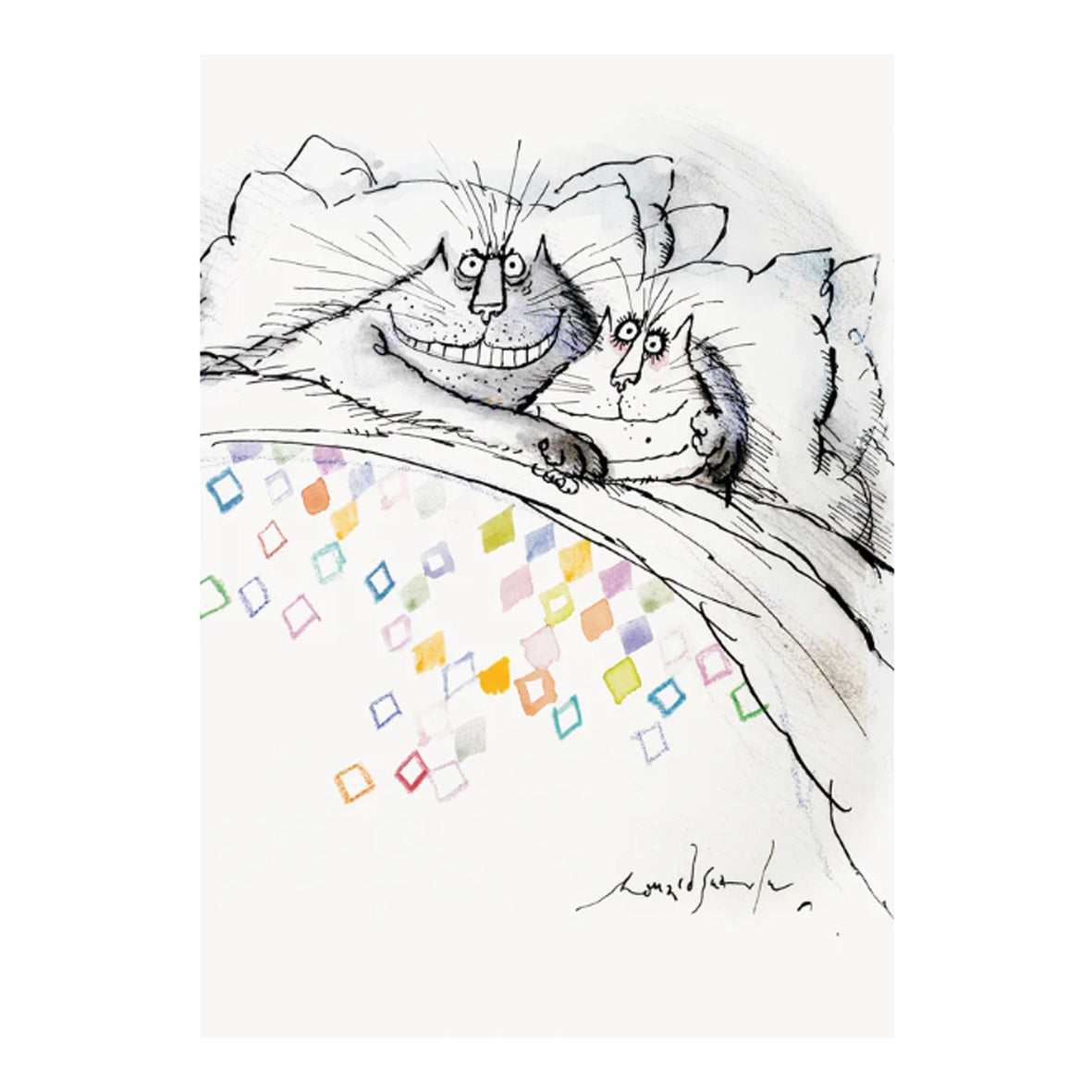Card - CCRS5284 Big Fat Cat and Friend