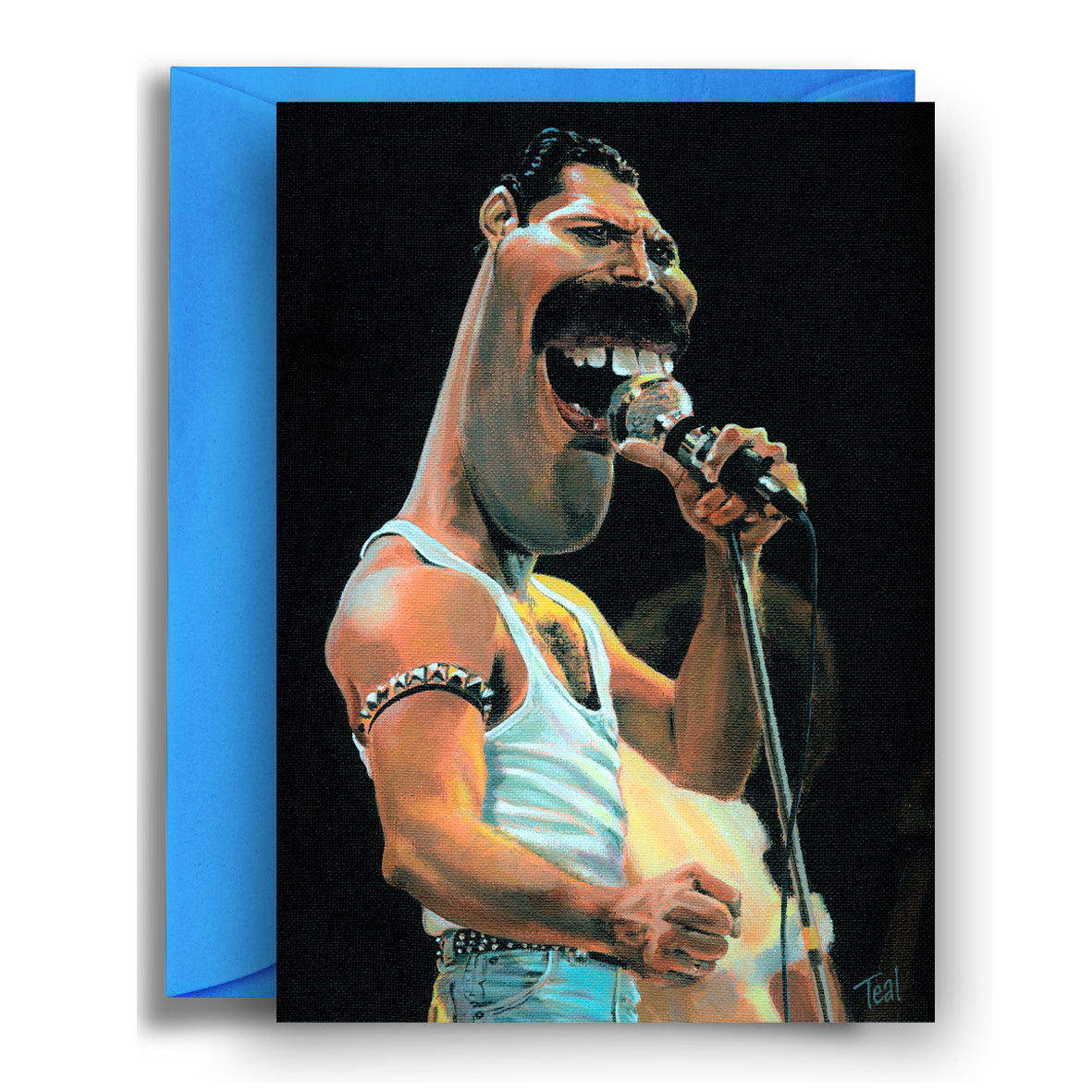 Card - TEAL 7 Freddie Mercury Queen