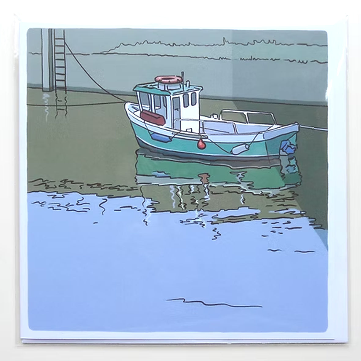 Card - Little Green Boat at Amble