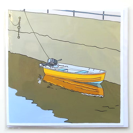 Card - Little Yellow Boat at Killyleagh