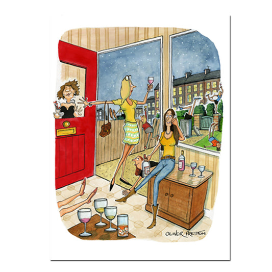 Card - OPC396 Quiet night in with the girls