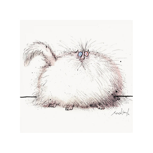Card - CCRS5289 Remarkably hairy cat faced with the problem of dandruff