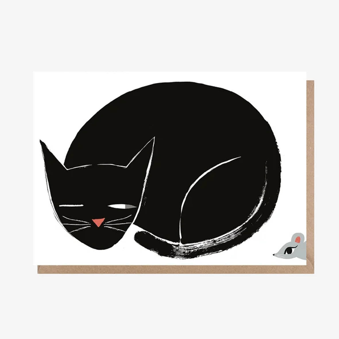 Card - Sharon King Chai Black Cat and Mouse CAT005