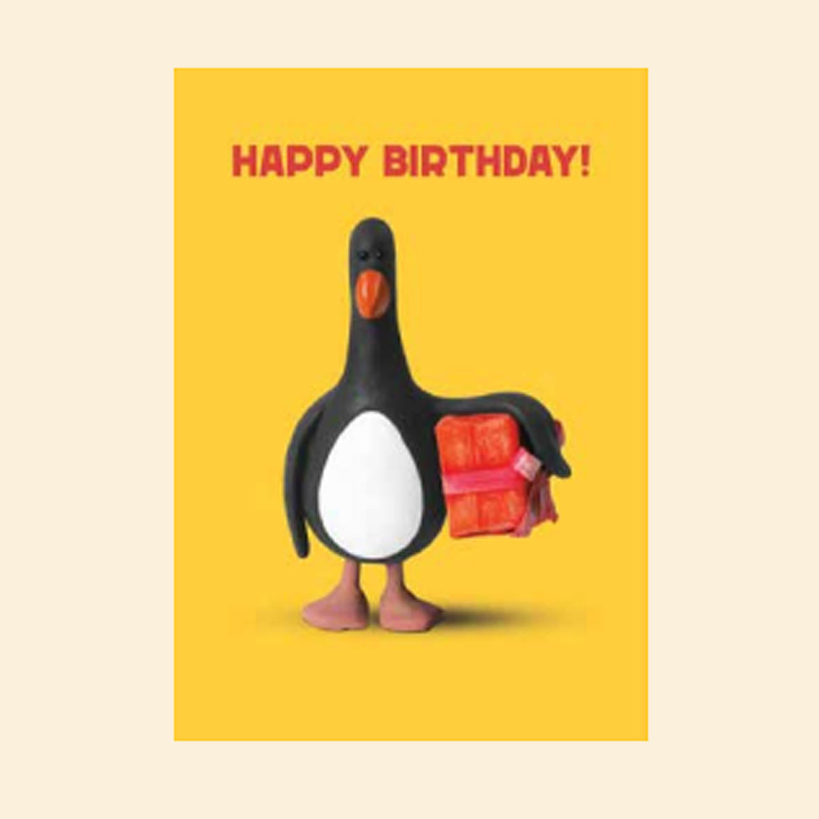 Card - Hype WG33 Happy Birthday Feathers McGraw with red present