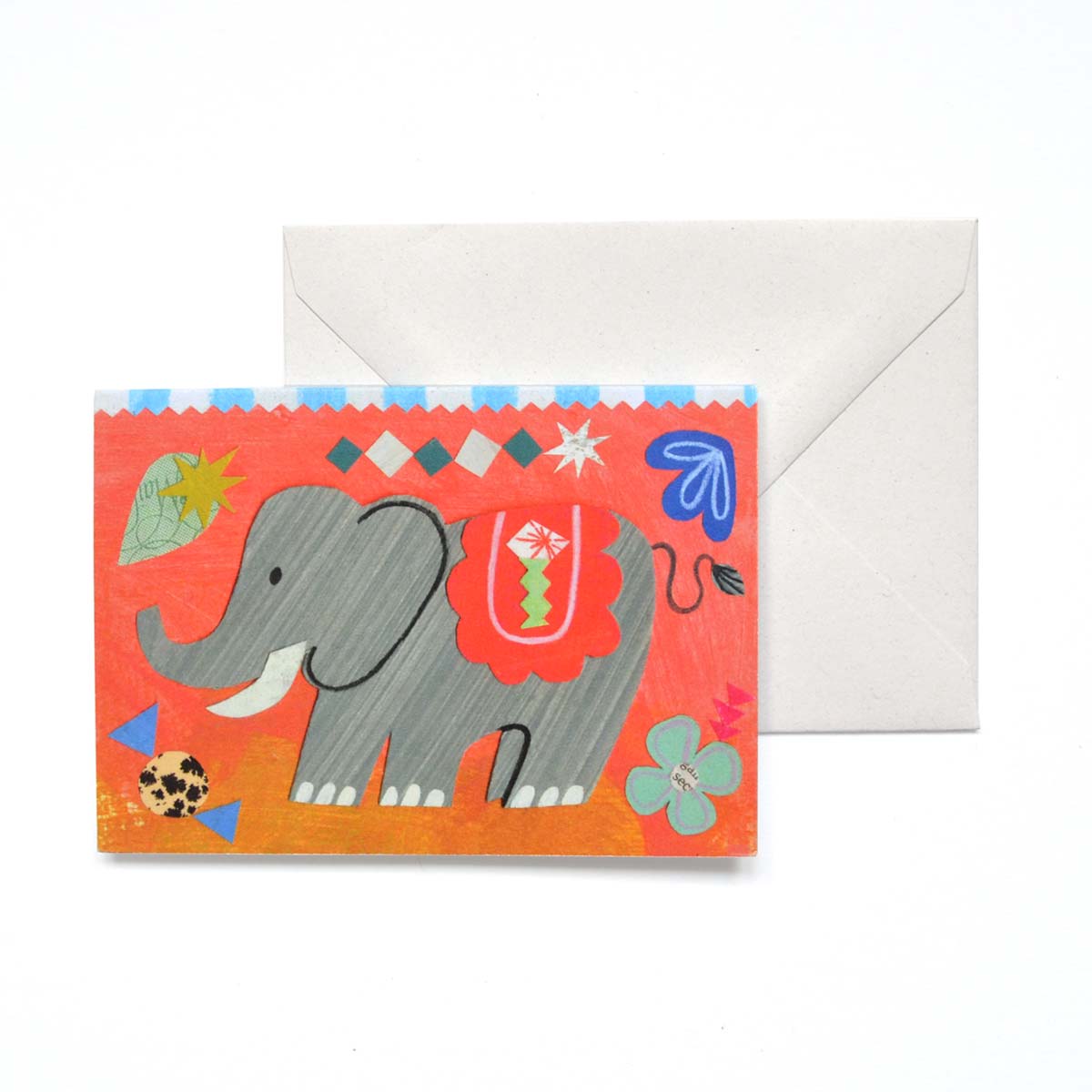 Card - Mortlake Papers Mini card Circus Elephant