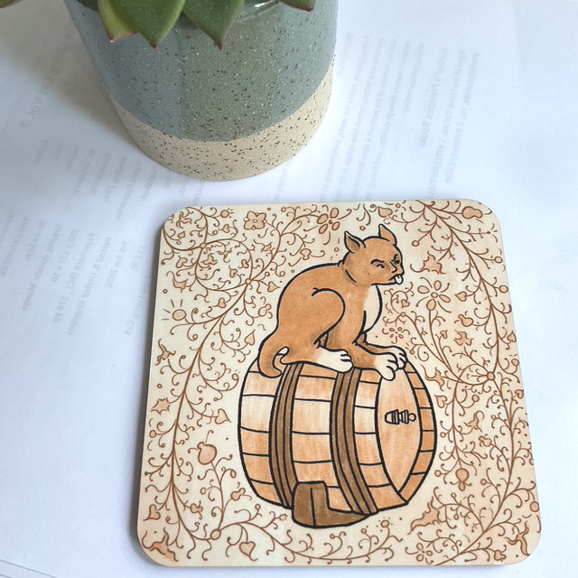 Coaster - Medieval Cats Madeline Horwath