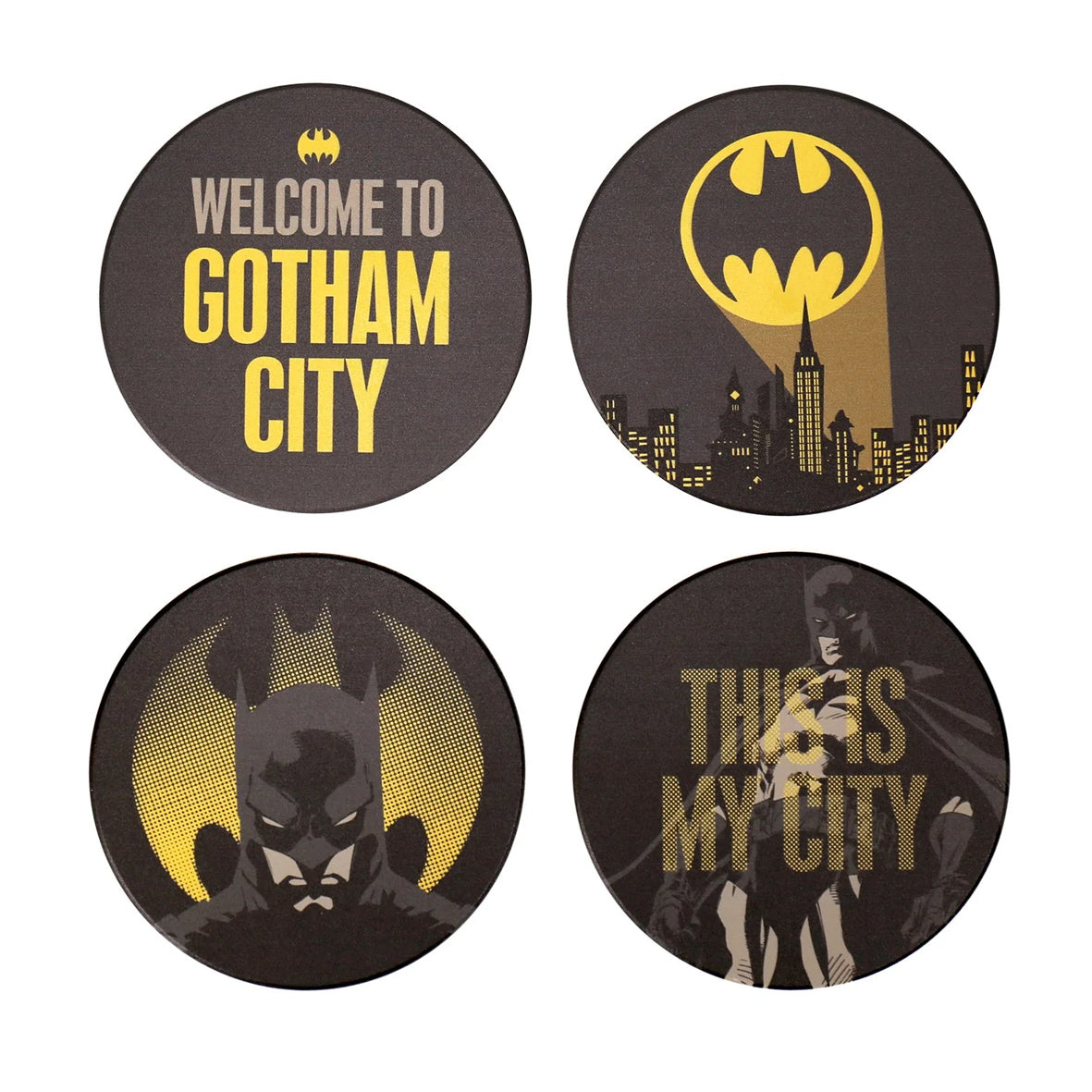 Coasters - CST4BM11 This is My City Batman set of 4 coasters