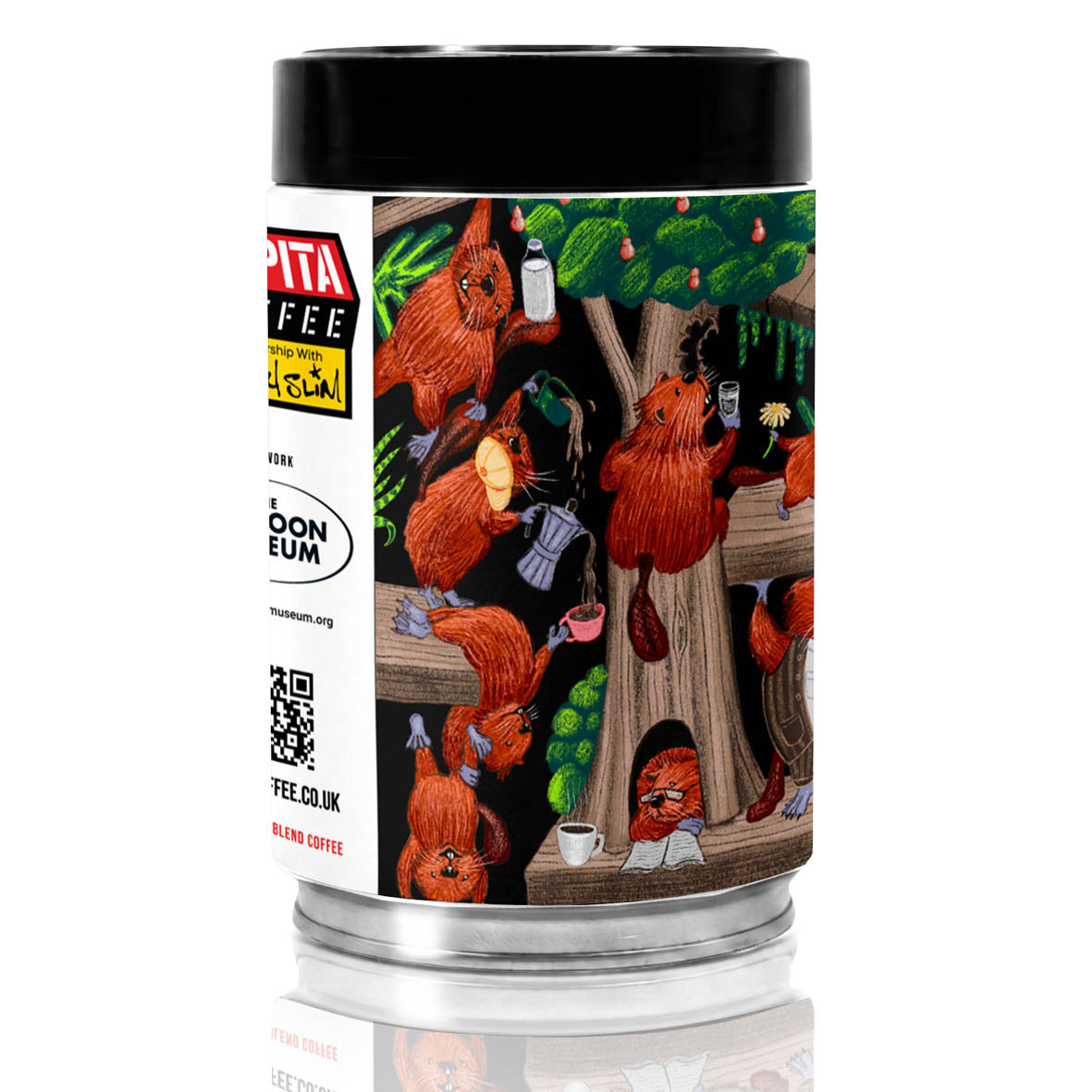 Coffee Tin - Pepita Coffee Beavers by Thea Carley Competition Winner *PRE ORDER NOW!*