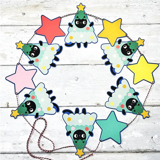 Decoration - Paper Cat Club Christmas Kitty Bunting